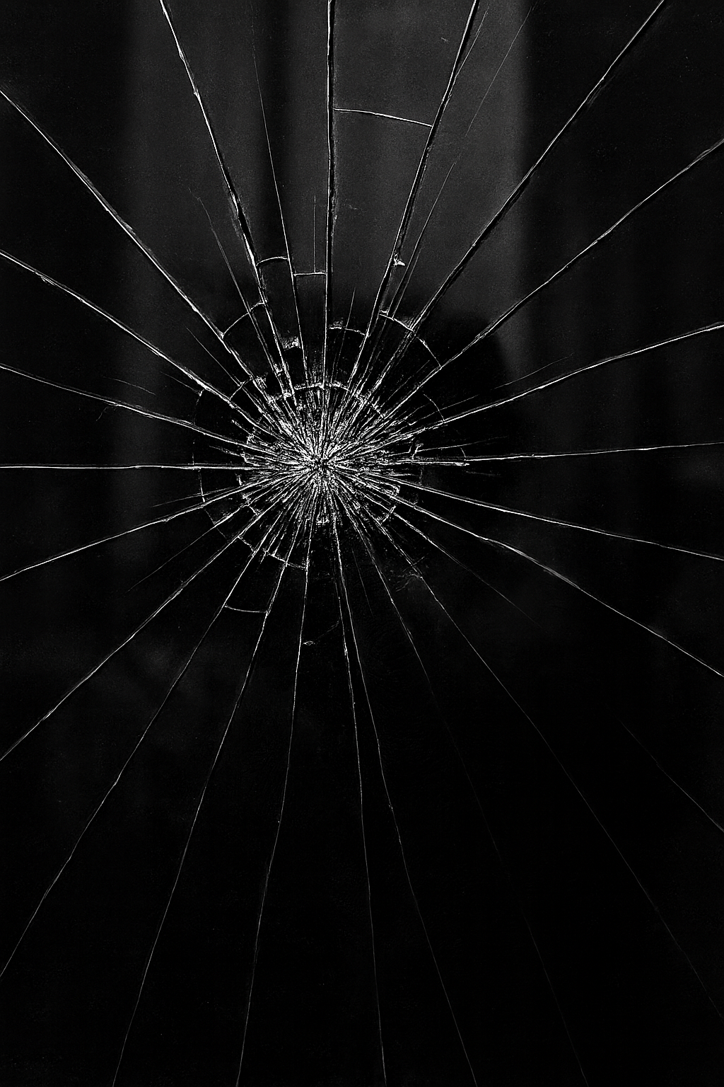 mirror cracked and shattered